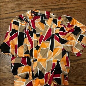 Karl Lagerfeld Vibrant Geometric Women’s Shirt